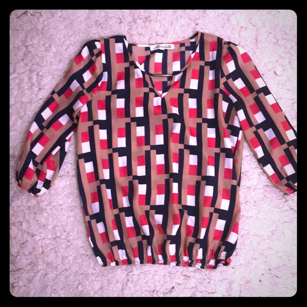 3/4 length sleeve blouse